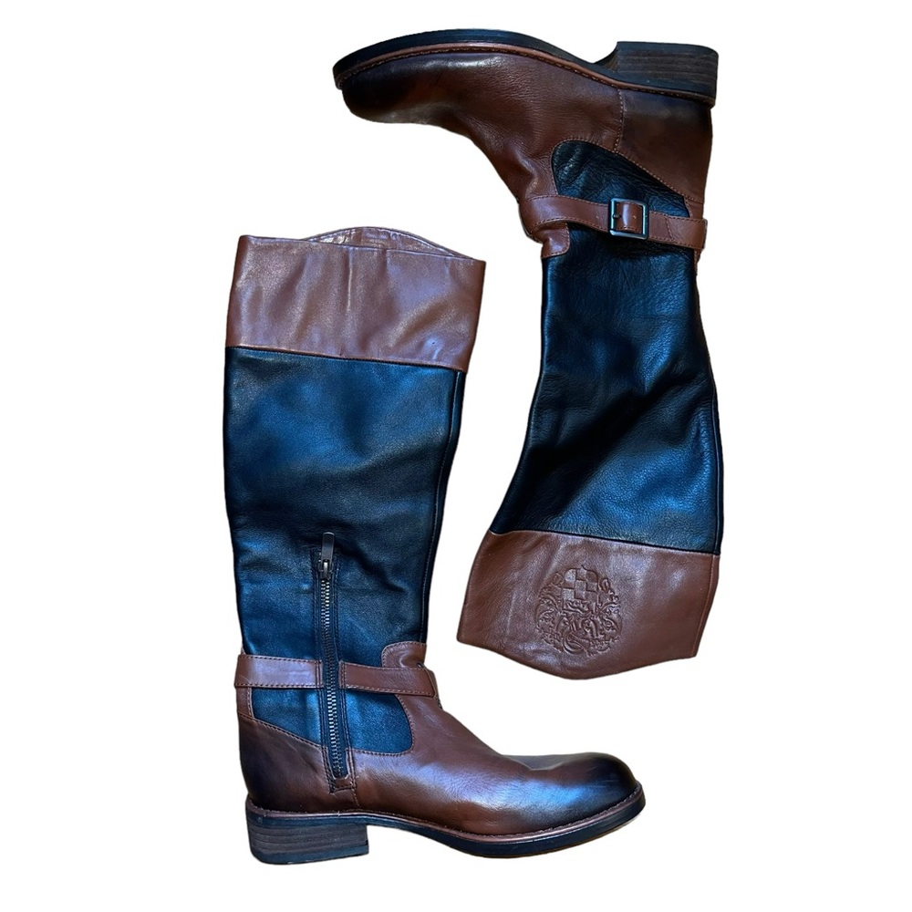 Vince Camuto two tone leather boots size 6 1/2